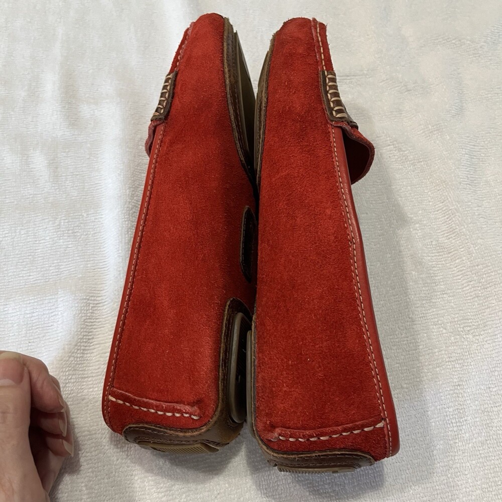 Cole Haan Country Women’s Red Suede Driving Loafer 9.5N Preppy Old Money - Picture 8 of 9
